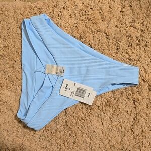L*Space Pointelle Rib Court Bikini Bottom M** Sky Blue PTCUB21**